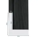 Wood Moulding W 37 X H 44 X L 2900mm Black (Canvas Floater 33mm) 7mm Face