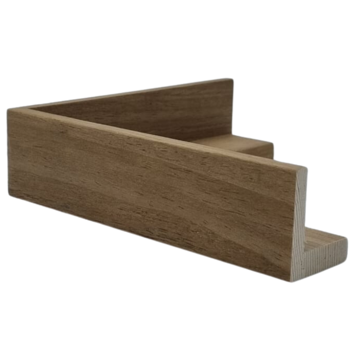 WOOD MOULDING W 37 X H 44 X L 2900MM BROWN (CANVAS FLOATER 33MM) 7 MM FACE