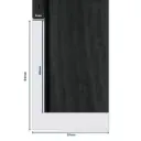Wood Moulding W 37 X H 54 X L 2900mm Black (Canvas Floater 43mm) 7mm Face