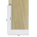 Wood Moulding W 37 X H 54 X L 2900mm Natural (Canvas Floater 43mm) 7mm Face