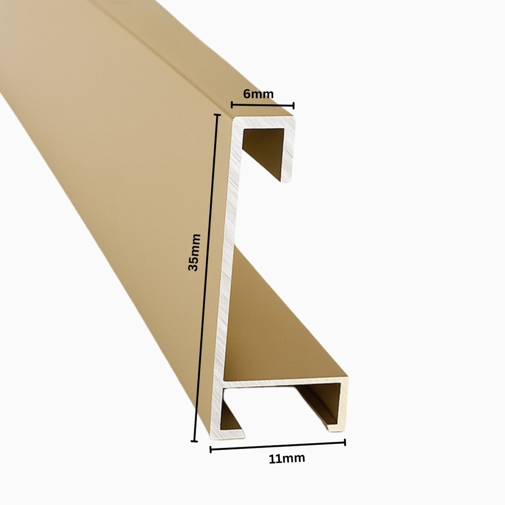 Aluminium Moulding W 16 X H 35 X L 2900mm Antique Gold