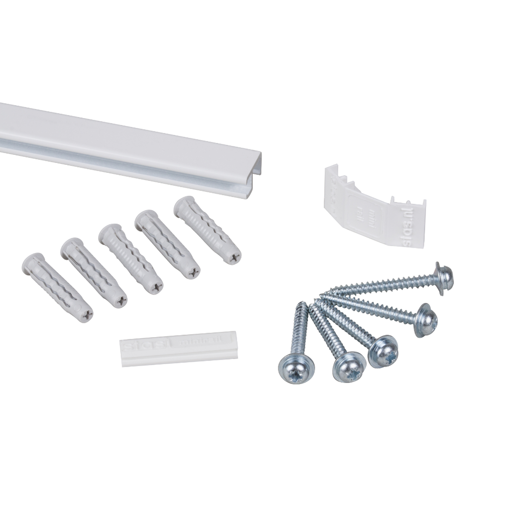 STAS MINIRAIL + INSTALLATION KIT WHITE 200CM