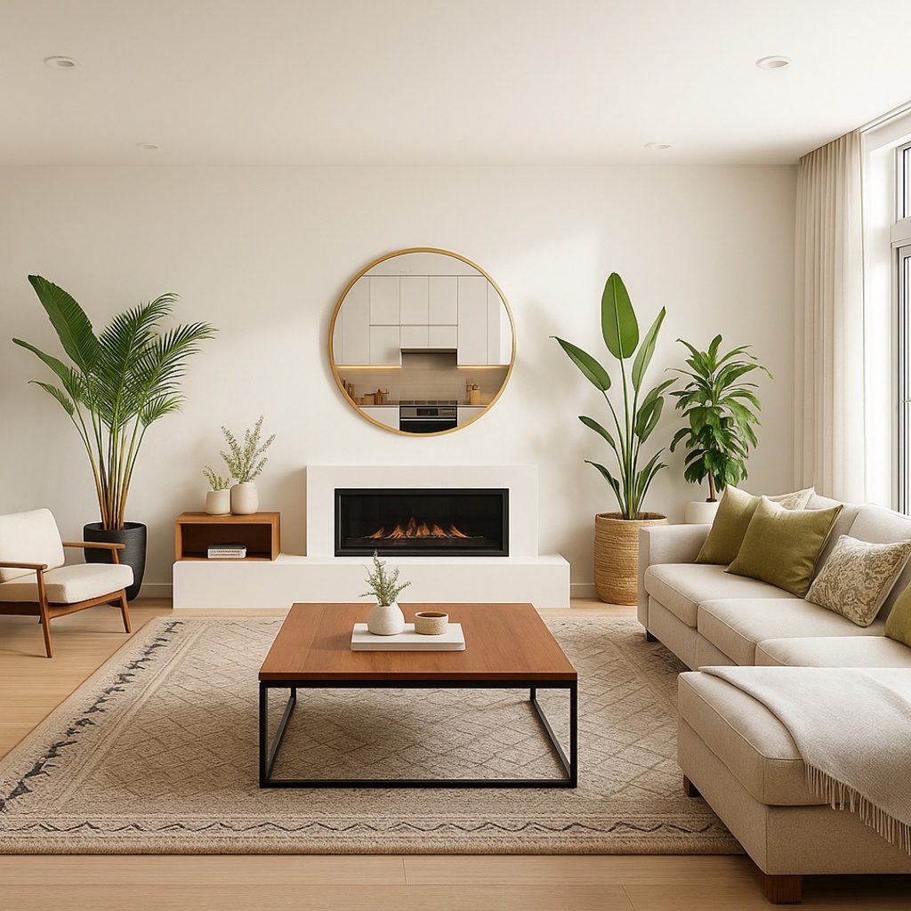 Mirror Round 1000mm Antique Gold