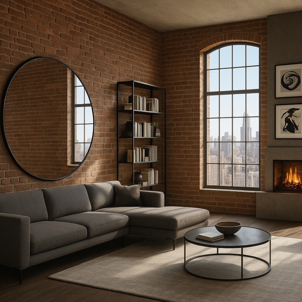 Mirror Round 1500mm Black