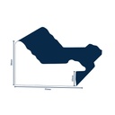 Q-Moulding W 51 X H 30 X L 2900mm Black & Silver