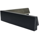 PS MOULDING W 27 X H 50 X L 2900MM SILVER & BLACK