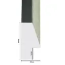 PS Moulding W 27 X H 50 X L 2900mm Silver & Black