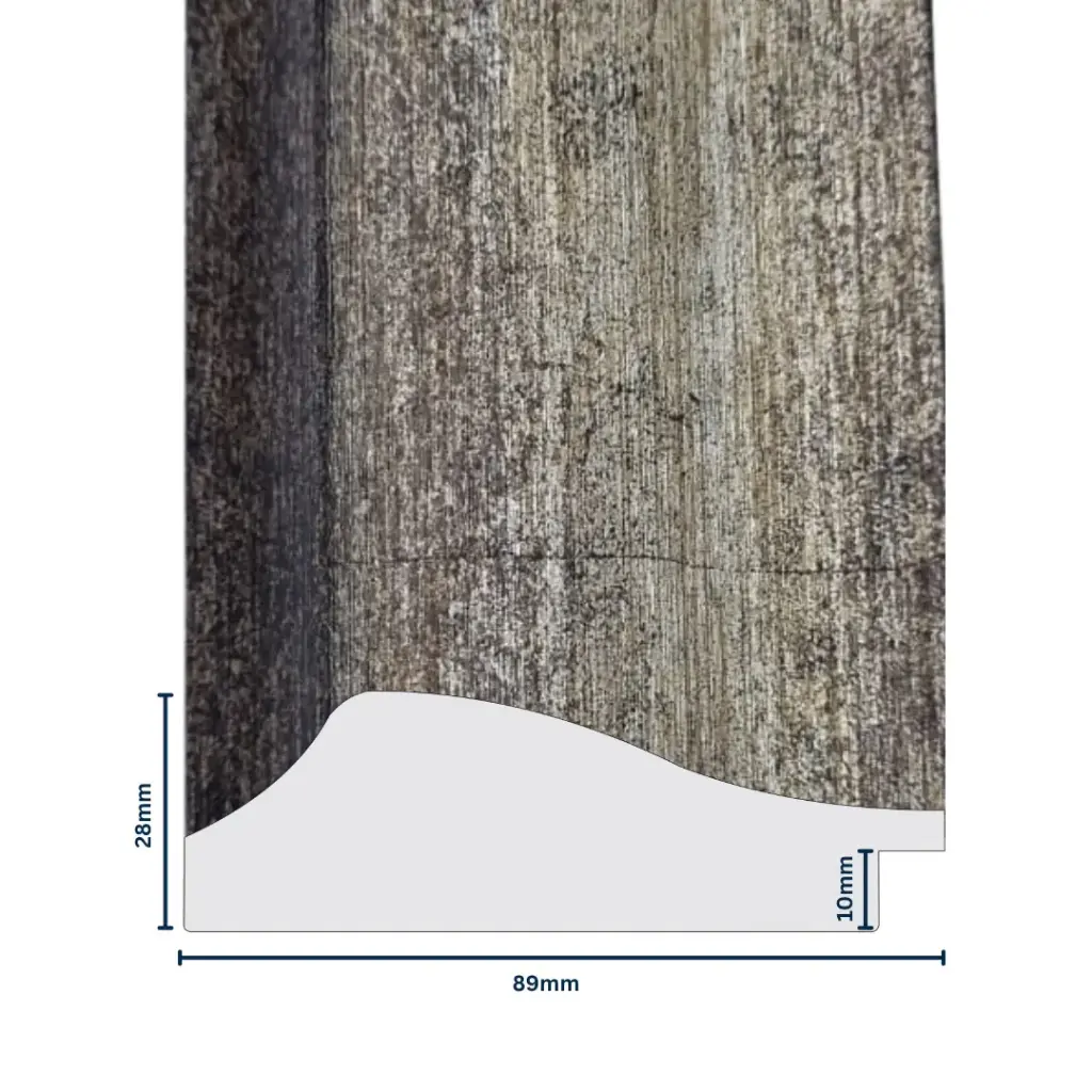 PS Moulding W 89 X H 28 X L 2900mm German Silver