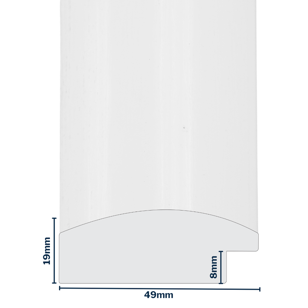 Q-Moulding W 49 X H 19 X L 2900mm Gloss White