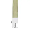 PS Moulding W 16 X H 28 X L 2900mm Light Wood White
