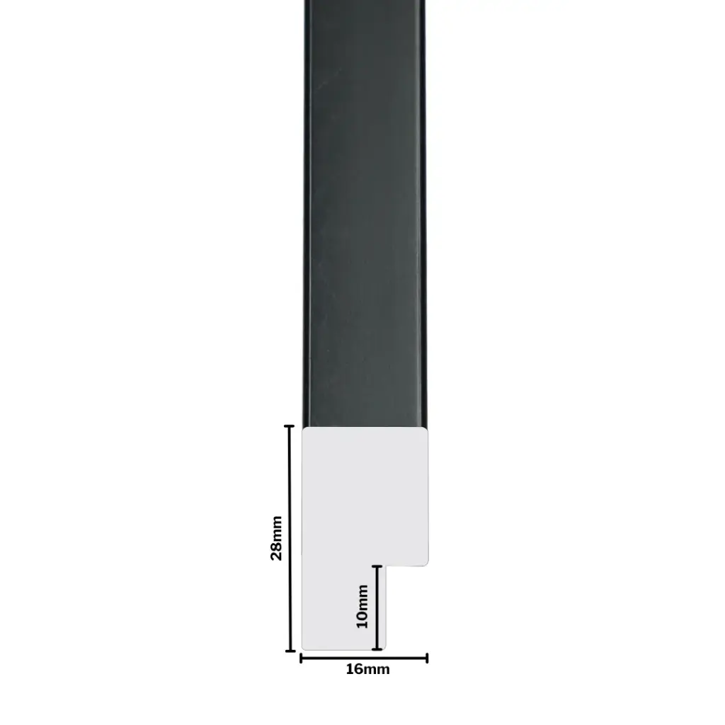 PS Moulding W 16 X H 28 X L 2900mm Black & White
