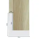 Wood Moulding W 37 X H 44 X L 2900mm Natural (Canvas Floater 33mm) 7mm Face