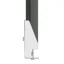 PS Moulding W 25 X H 70 X L 2900mm Black Brushed