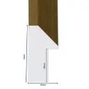 Wood Moulding W 23 X H 51 X L 2900mm Natural Kiaat Stain