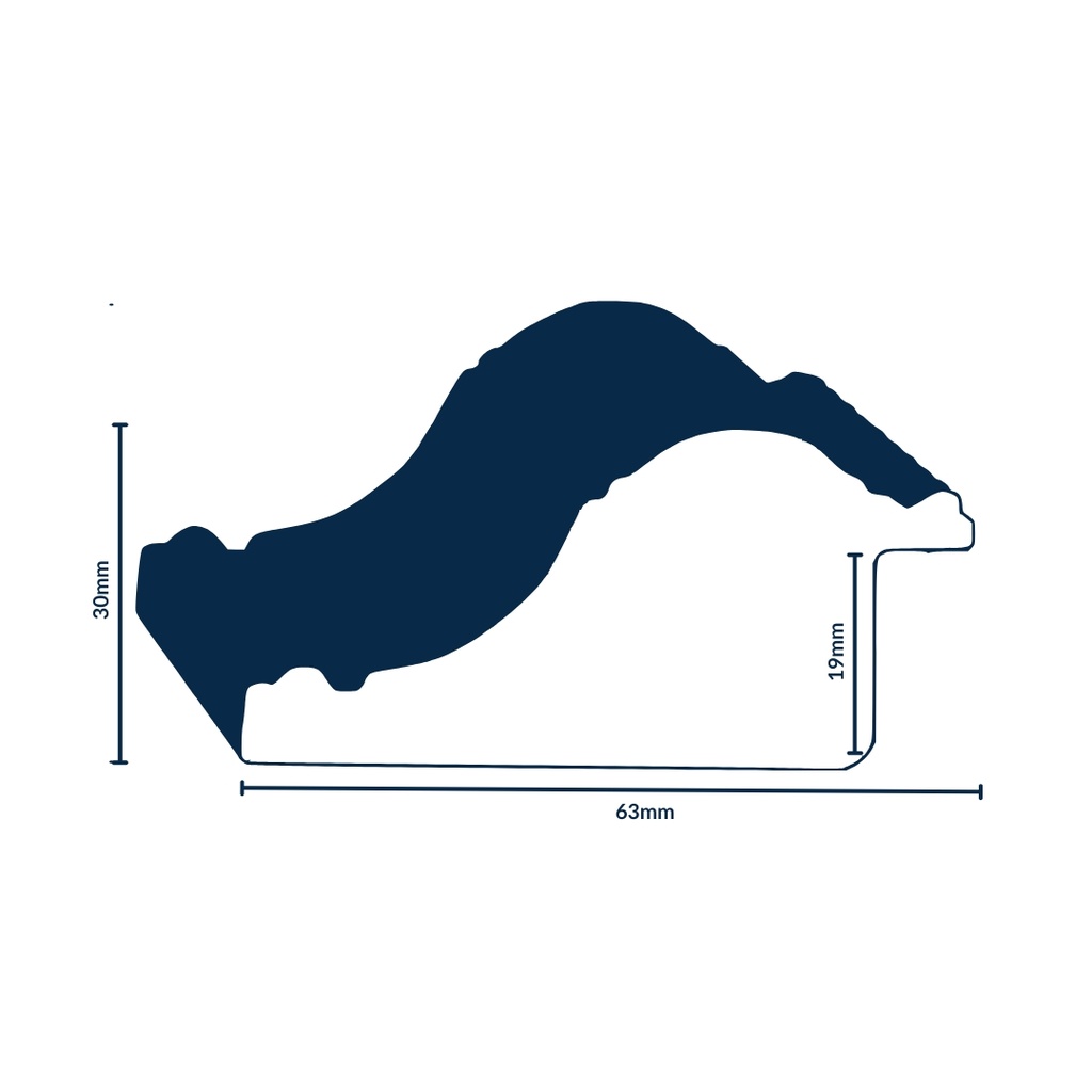 Q-Moulding W 63 X H 30 X L 2900mm Dark Woodstain