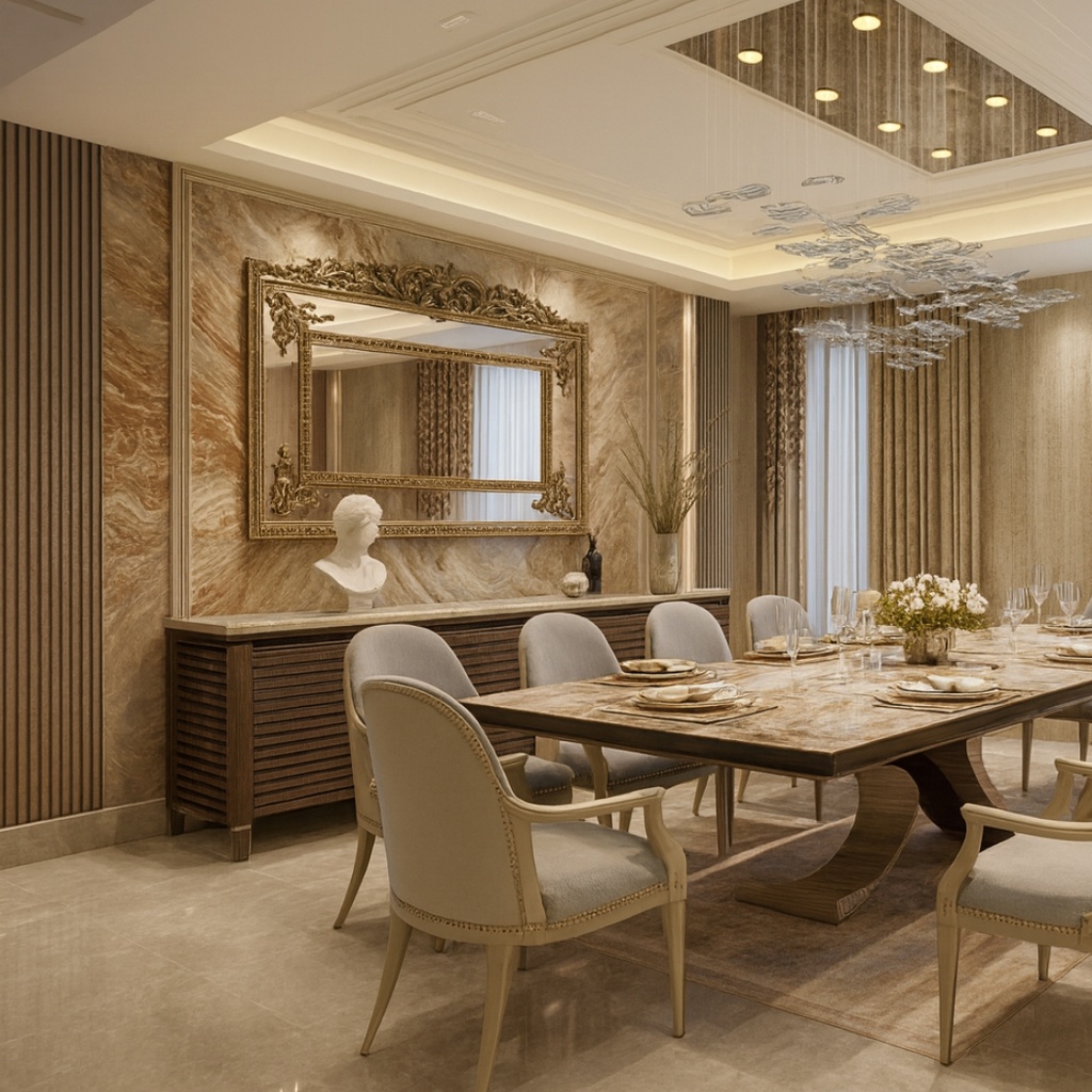 Mirror Ornate 850X1520mm Champagne