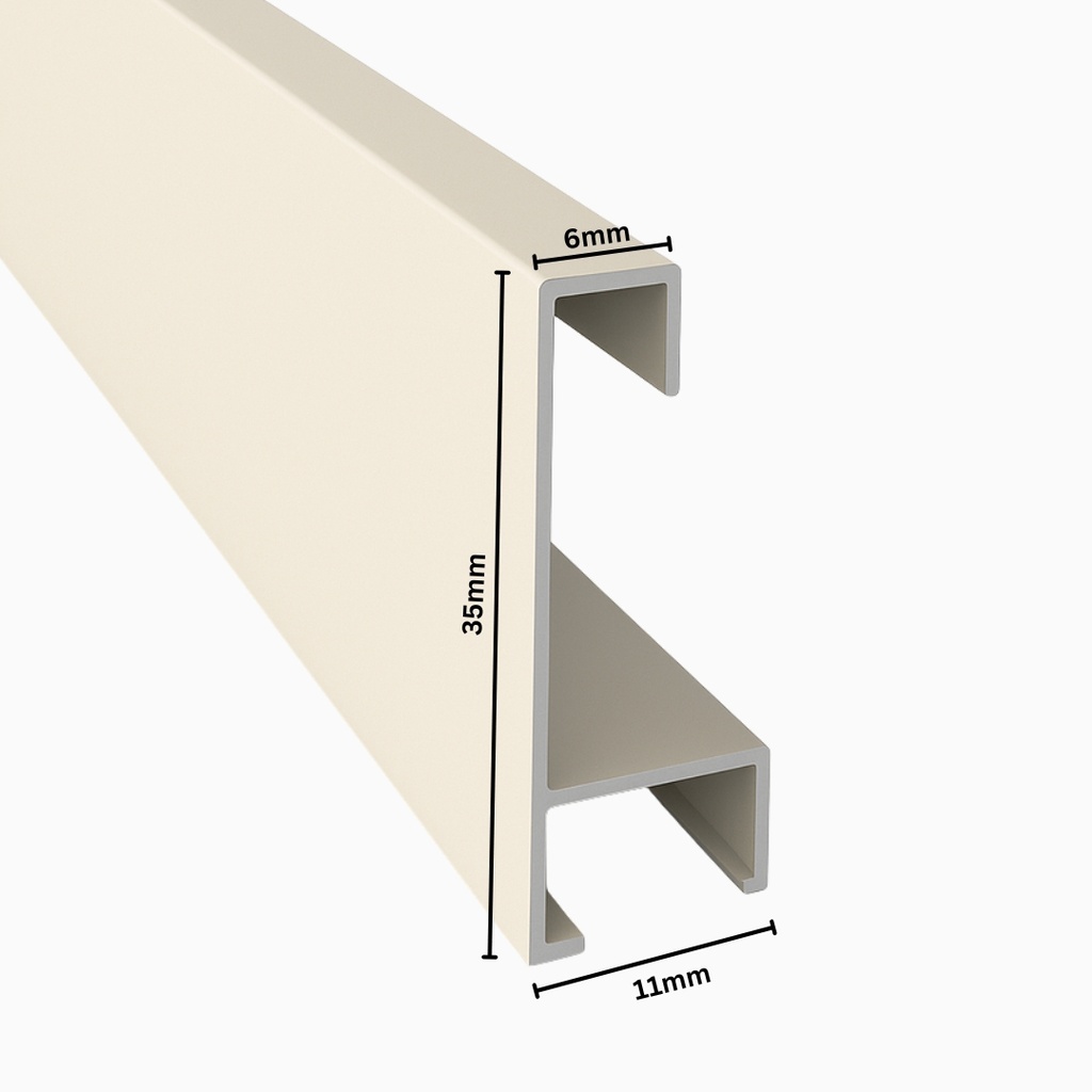 Aluminium Moulding W 16 X H 35 X L 2900mm White