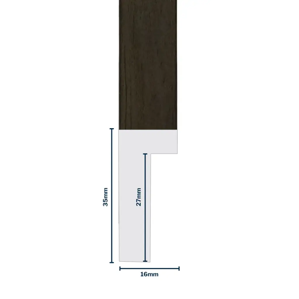 Wood Moulding W 16 X H 35 X L 2900mm Dark Coffee