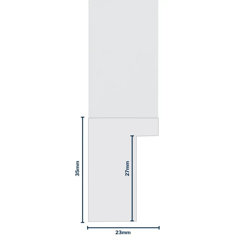 Wood Moulding W 23 X H 35 X L 2900mm White