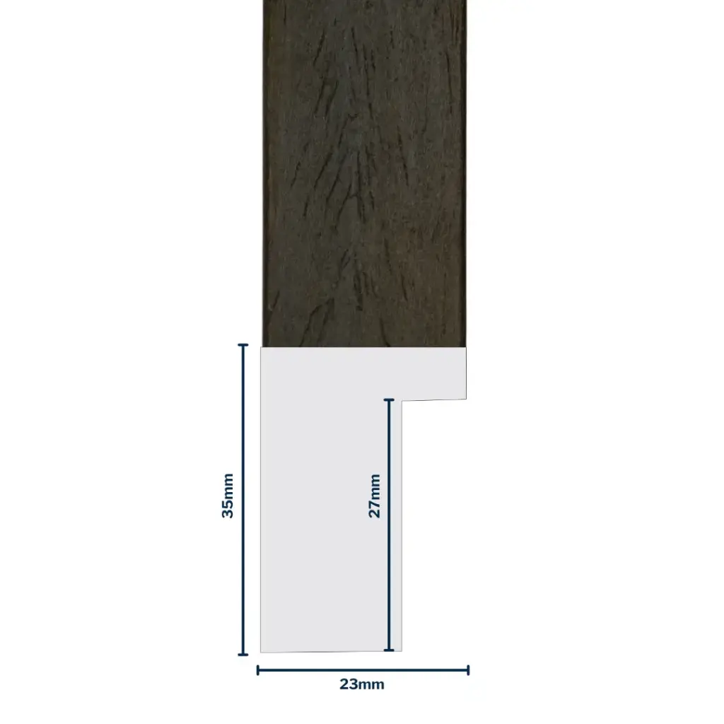 Wood Moulding W 23 X H 35 X L 2900mm Dark Coffee