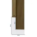 Wood Moulding W 37 X H 38 X L 2900mm Brown (Canvas Floater 27mm) 7mm Face