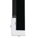 Wood Moulding W 37 X H 38 X L 2900mm Black (Canvas Floater 27mm) 7mm Face