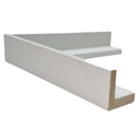 Wood Moulding W 37 X H 38 X L 2900mm White (Canvas Floater 27mm) 7mm Face