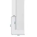 Wood Moulding W 37 X H 38 X L 2900mm White (Canvas Floater 27mm) 7mm Face