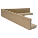 WOOD MOULDING W 37 X H 38 X L 2900MM NATURAL (CANVAS FLOATER 27MM) 7 MM FACE