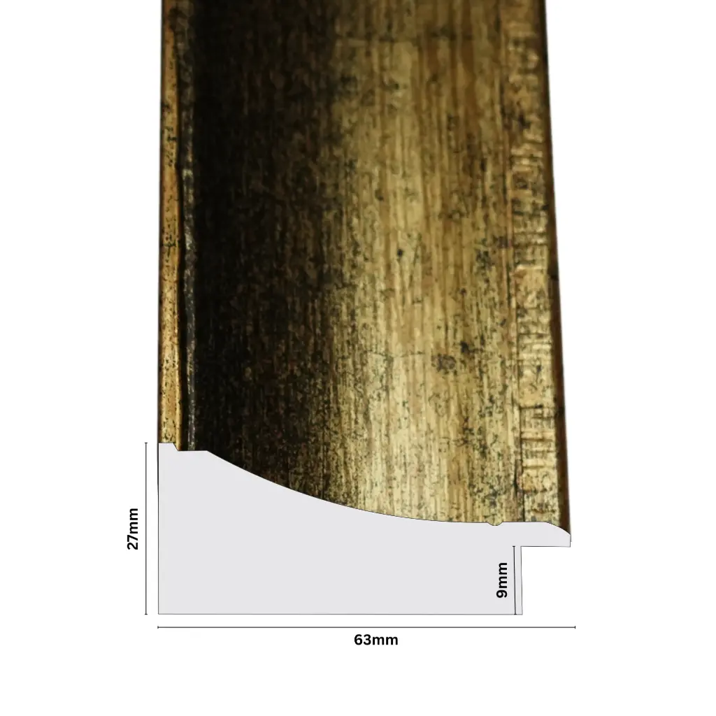 PS Moulding W 63 X H 27 X L 2900mm Gold