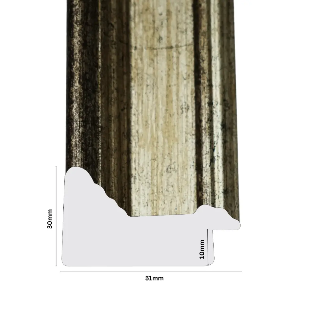 PS Moulding W 51 X H 30 X L 2900mm German Silver