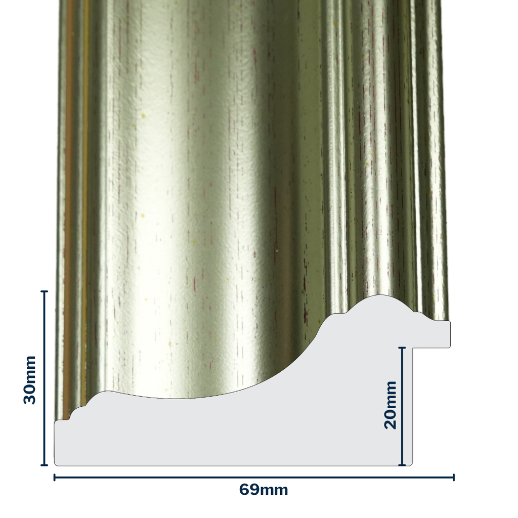 Q-Moulding W 69 X H 30 X L 2900mm Silver