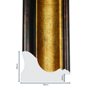 PS Moulding W 78 X H 49 X L 2900mm Brown & Gold