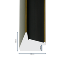 PS Moulding W 63 X H 44 X L 2900mm Gold & Black