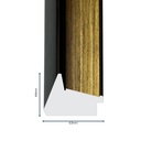 PS Moulding W 63 X H 44 X L 2900mm Gold & Brown