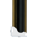 PS Moulding W 65 X H 40 X L 2900mm Gold & Black