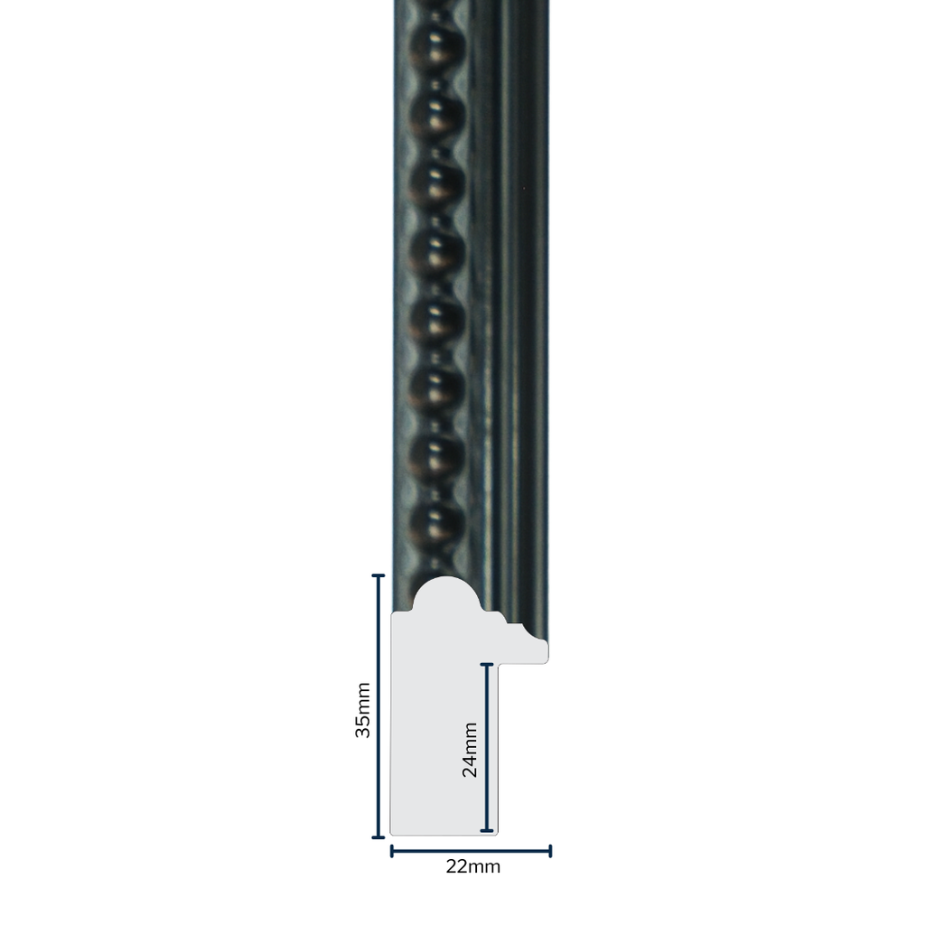 PS Moulding W 22 X H 35 X L 2900mm Black