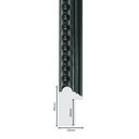 PS Moulding W 22 X H 35 X L 2900mm Black
