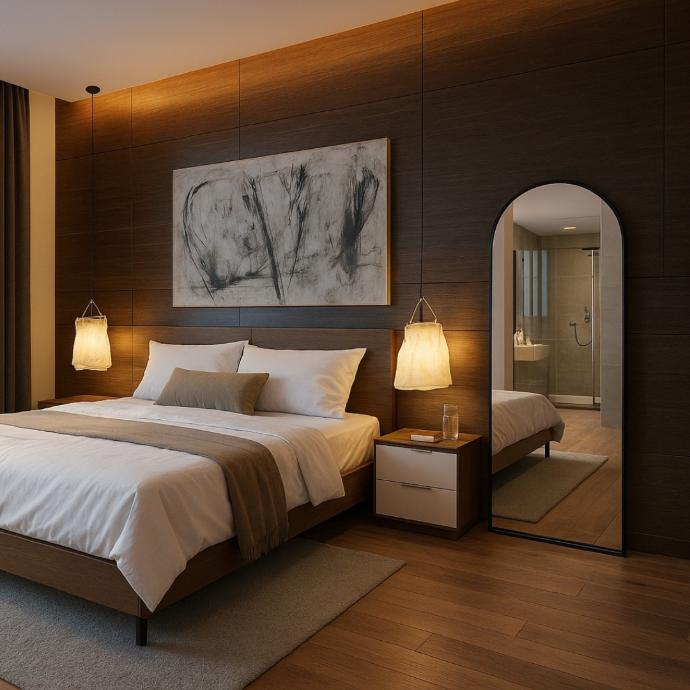 Mirror Dome Standing 1800X700mm Black With Stand