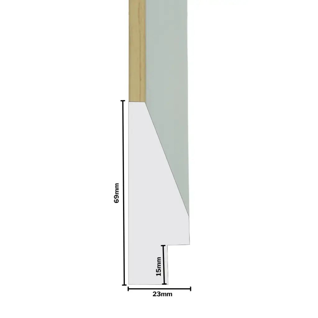 PS Moulding W 25 X H 70 X L 2900mm White & Maple