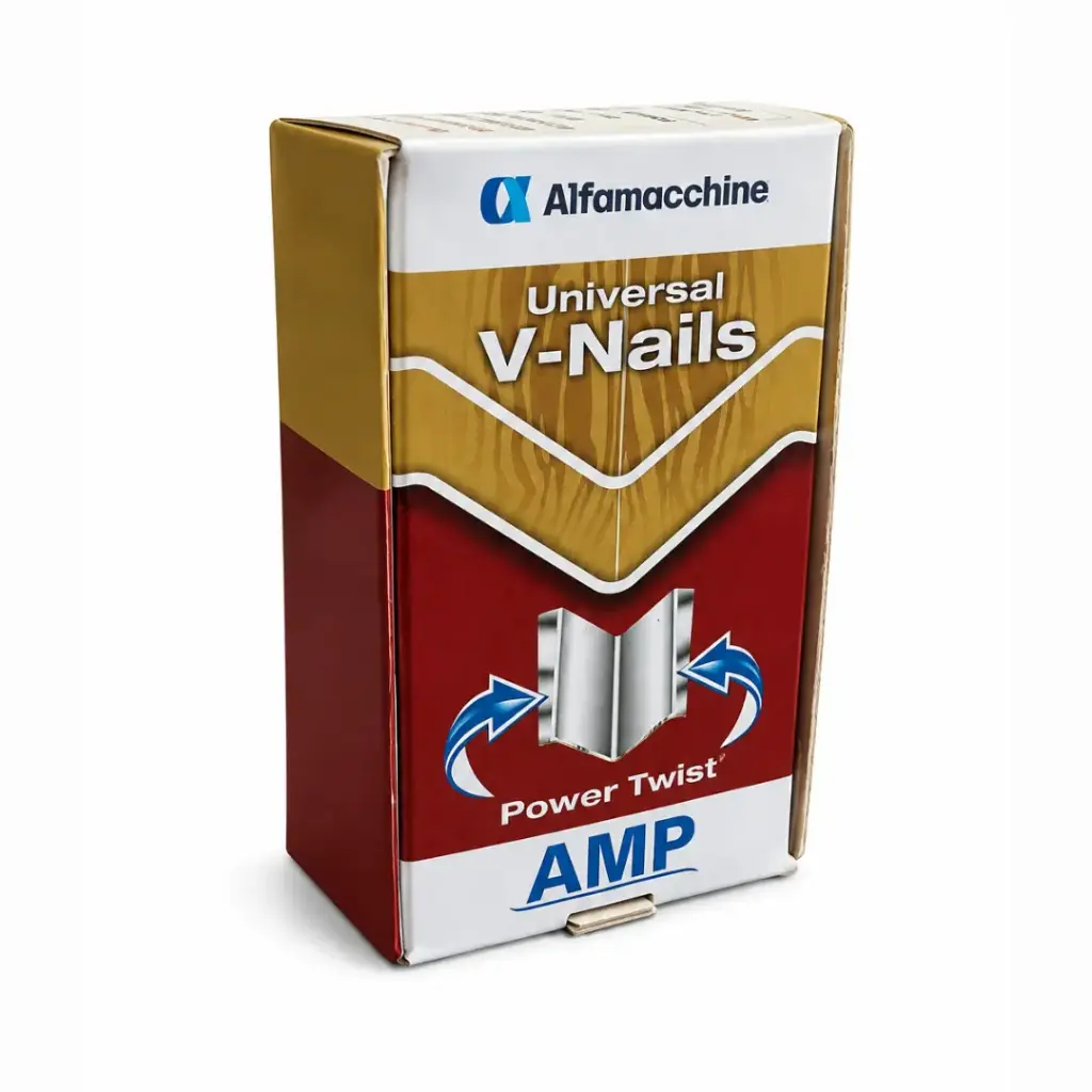 Universal V-Nails Alfa 7mm Medium Wood 4000 Per Box (Cassese/Motta/ Etc Machines)