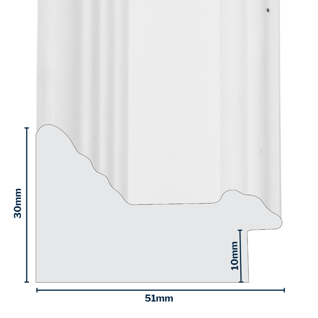 Q-Moulding W 51 X H 30 X L 2900mm White 