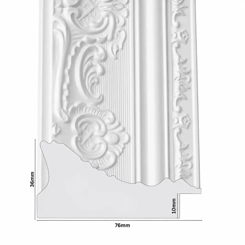PS Moulding W 76 X H 36 X L 2900mm White