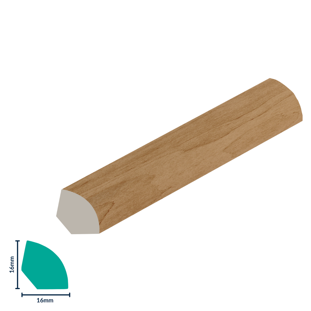 HDPS Quarter Round H 16 X W 16 X L 2700mm Birch 