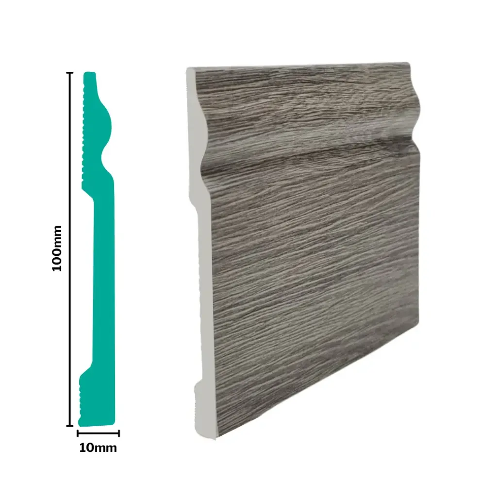 HDPS Skirting H 100 X W 10 X L 2700mm Ash 