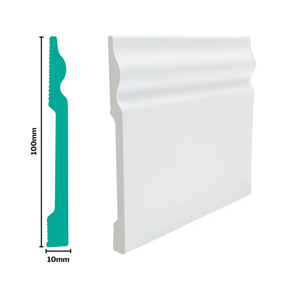 HDPS Skirting H 100 X W 10 X L 2700mm White