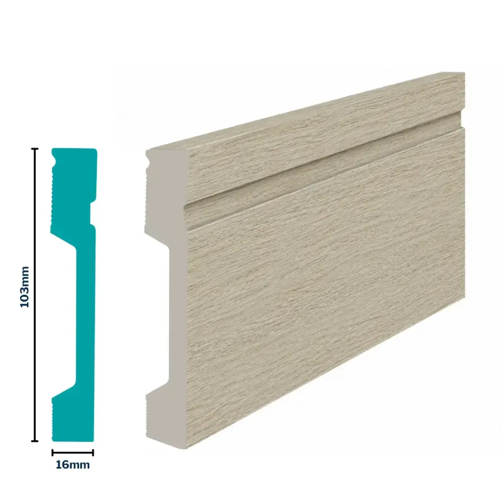 HDPS Skirting H 103 X W 16 X L 2700mm Vintage Pine 