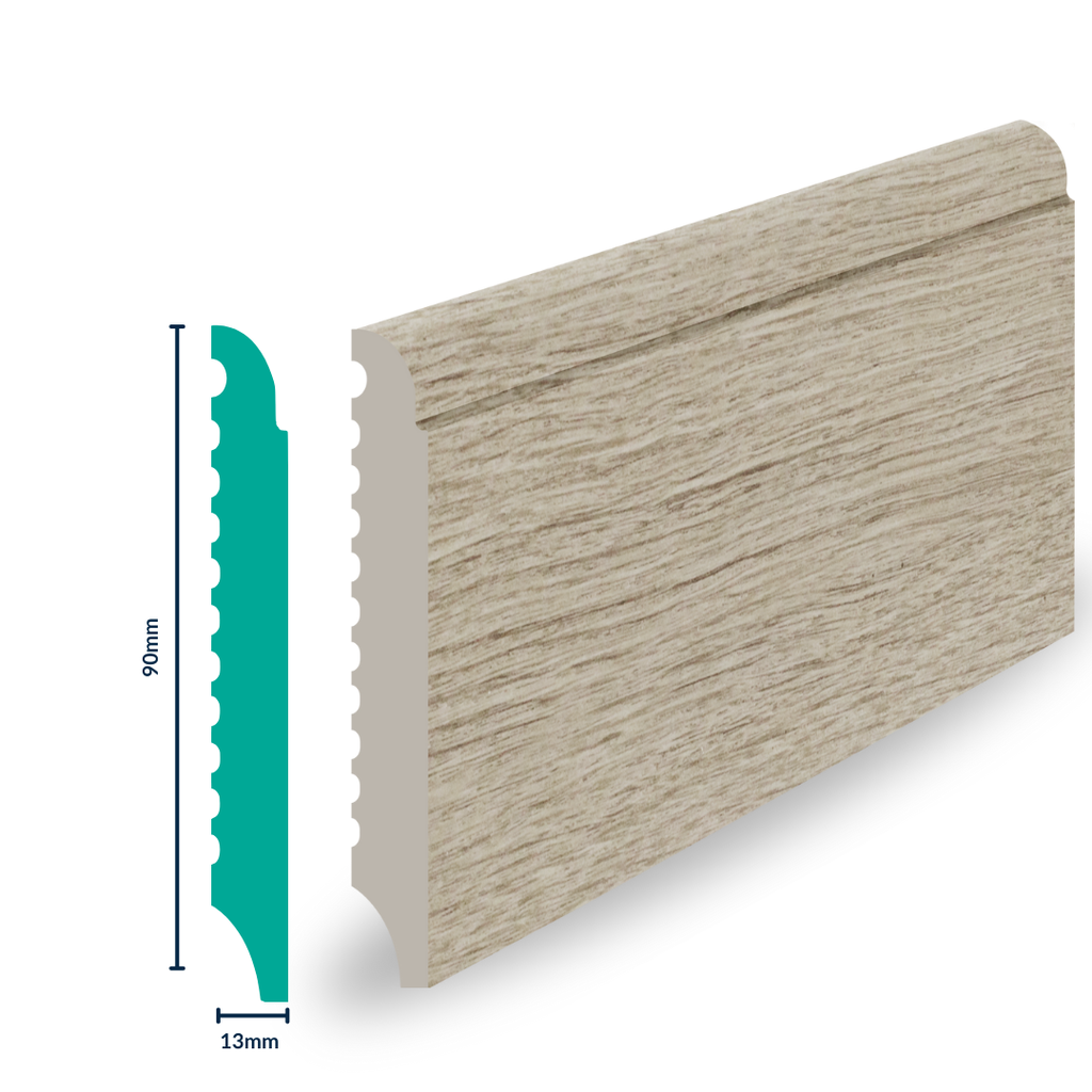 HDPS Skirting H 90 X W 13 X L 2700mm Vintage Pine 