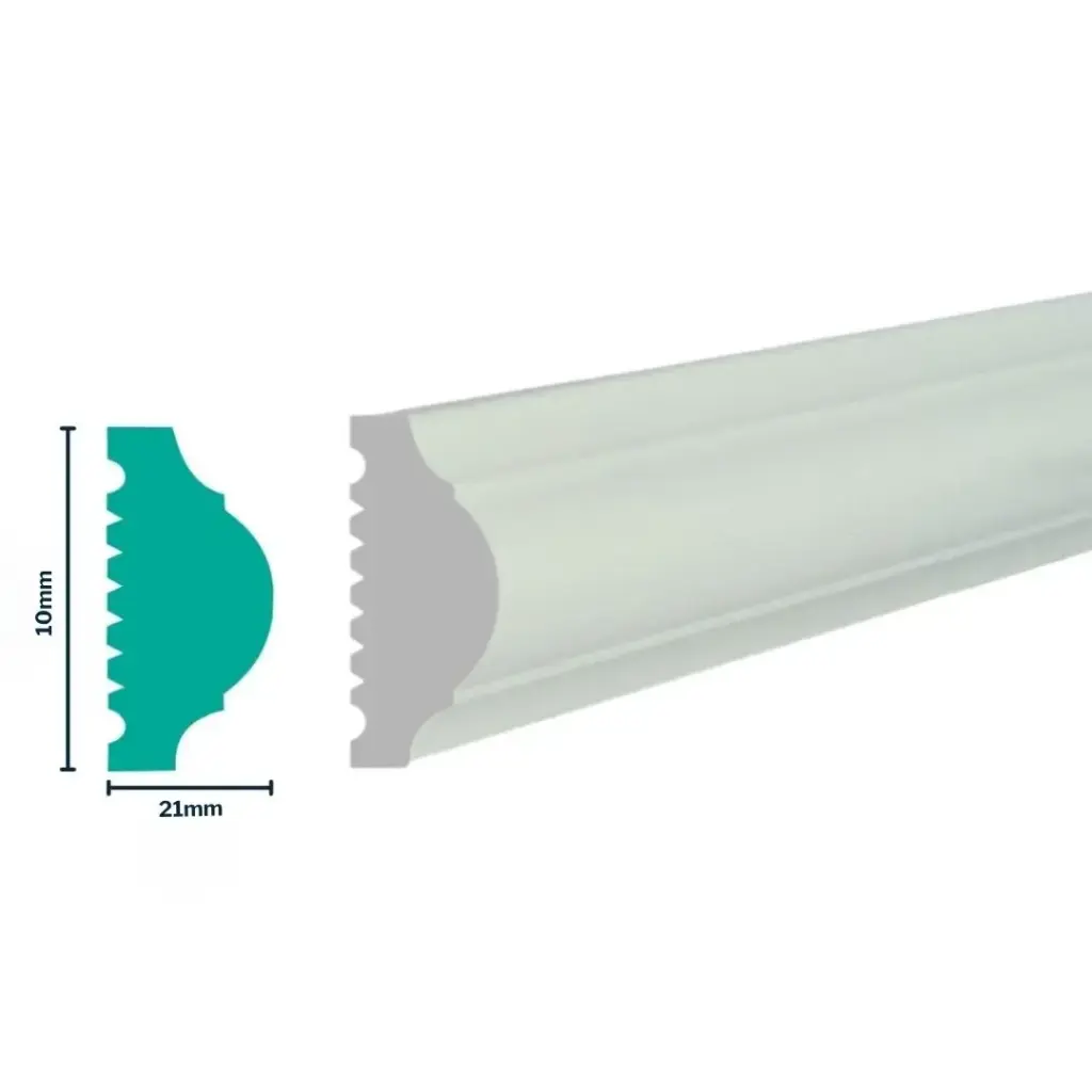 HDPS Wainscoting/Dado Rail H 21 X W 10 X L 2700mm White 