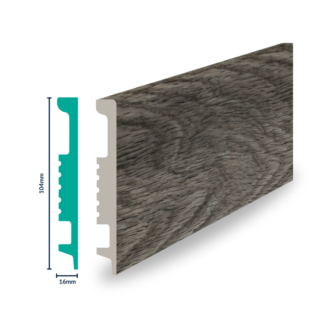 HDPS Skirting H 104 X W 16 X L 2700mm Grey